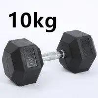 Fitness Hexagonal Rubberized Fixed Dumbbell - WILKYs