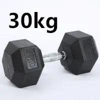 Fitness Hexagonal Rubberized Fixed Dumbbell - WILKYs