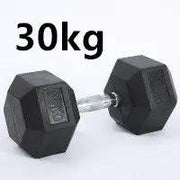 Fitness Hexagonal Rubberized Fixed Dumbbell - WILKYs