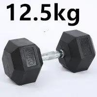 Fitness Hexagonal Rubberized Fixed Dumbbell - WILKYs