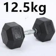Fitness Hexagonal Rubberized Fixed Dumbbell - WILKYs