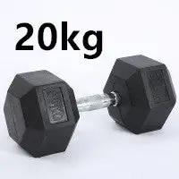 Fitness Hexagonal Rubberized Fixed Dumbbell - WILKYs