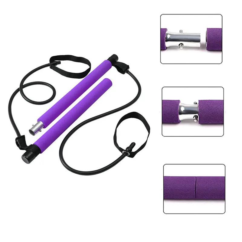 Fitness Yoga Pilates Bar Portable Gym Accessories Sport Elastic Bodybuilding Resistance Bands For Home Trainer Workout Equipment - WILKYs