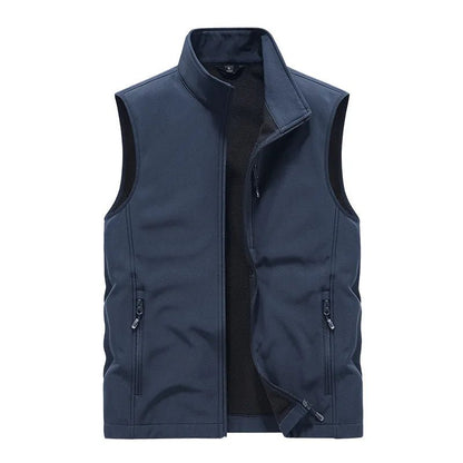 Fleece Vest For Men Winter Softshell Jacket Polar Fleece Outdoor Fishing Sleeveless Men Waistcoat Windproof Softshell Vest Men5x - WILKYs