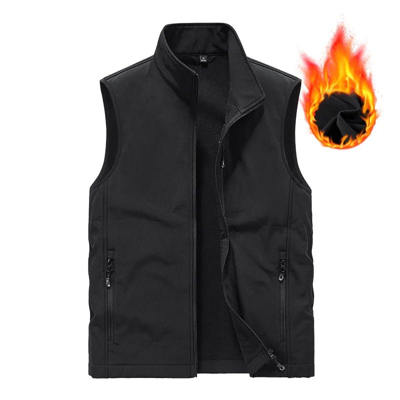 Fleece Vest For Men Winter Softshell Jacket Polar Fleece Outdoor Fishing Sleeveless Men Waistcoat Windproof Softshell Vest Men5x - WILKYs