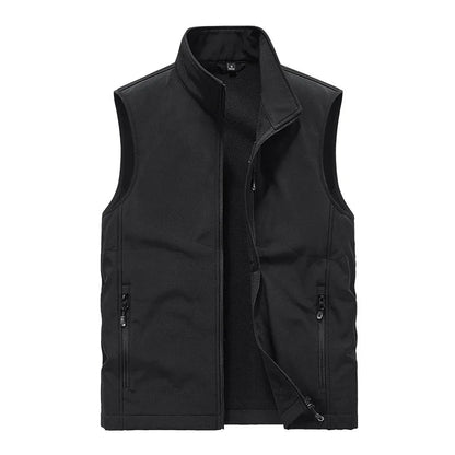 Fleece Vest For Men Winter Softshell Jacket Polar Fleece Outdoor Fishing Sleeveless Men Waistcoat Windproof Softshell Vest Men5x - WILKYs