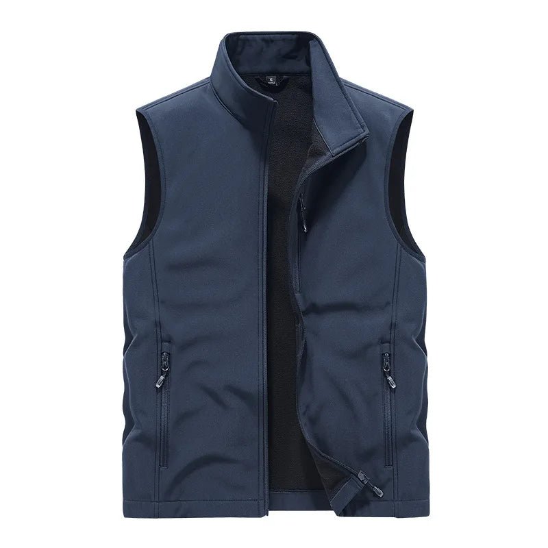 Stay warm and stylish in our Men's Winter Softshell Fleece Vest - perfect for outdoor adventures! - WILKYs