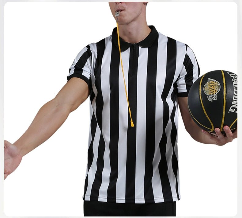 Football Light Board Referee Clothing Tops Basketball Referee Equipment Black and White Stripes Referee Clothing Men's Printing Number - WILKYs