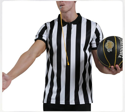 Football Light Board Referee Clothing Tops Basketball Referee Equipment Black and White Stripes Referee Clothing Men's Printing Number - WILKYs