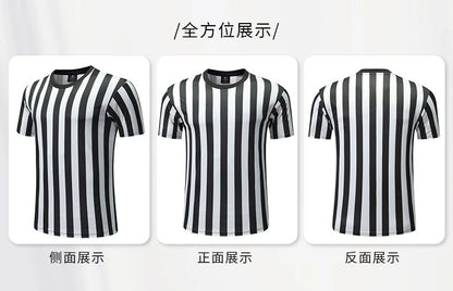 Football Light Board Referee Clothing Tops Basketball Referee Equipment Black and White Stripes Referee Clothing Men's Printing Number - WILKYs