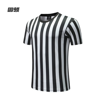 Football Light Board Referee Clothing Tops Basketball Referee Equipment Black and White Stripes Referee Clothing Men's Printing Number - WILKYs