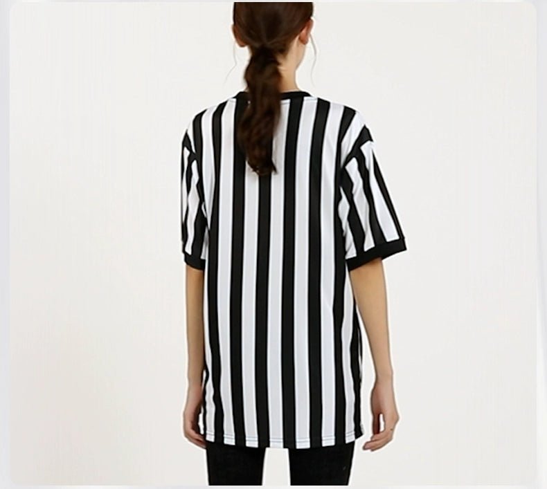 Football Light Board Referee Clothing Tops Basketball Referee Equipment Black and White Stripes Referee Clothing Men's Printing Number - WILKYs