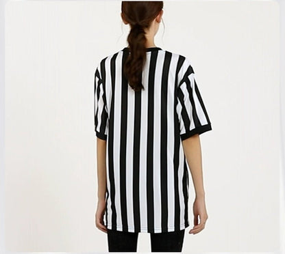 Football Light Board Referee Clothing Tops Basketball Referee Equipment Black and White Stripes Referee Clothing Men's Printing Number - WILKYs