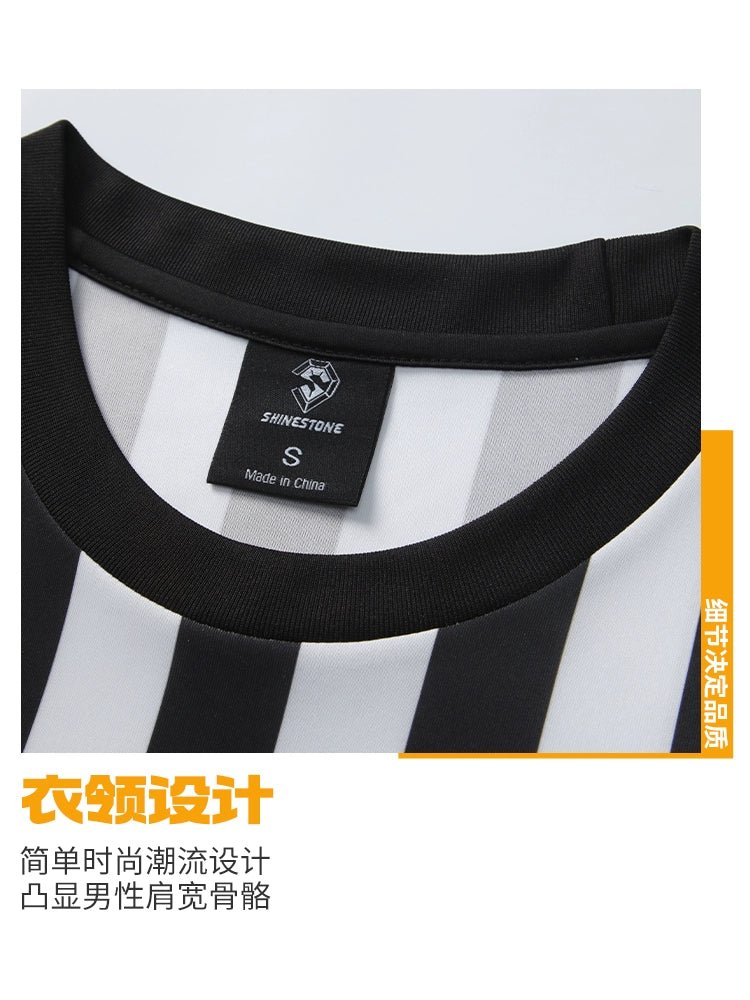 Football Light Board Referee Clothing Tops Basketball Referee Equipment Black and White Stripes Referee Clothing Men's Printing Number - WILKYs