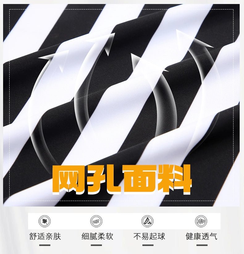 Football Light Board Referee Clothing Tops Basketball Referee Equipment Black and White Stripes Referee Clothing Men's Printing Number - WILKYs