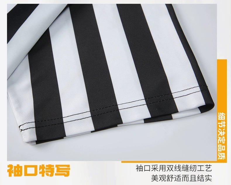 Football Light Board Referee Clothing Tops Basketball Referee Equipment Black and White Stripes Referee Clothing Men's Printing Number - WILKYs