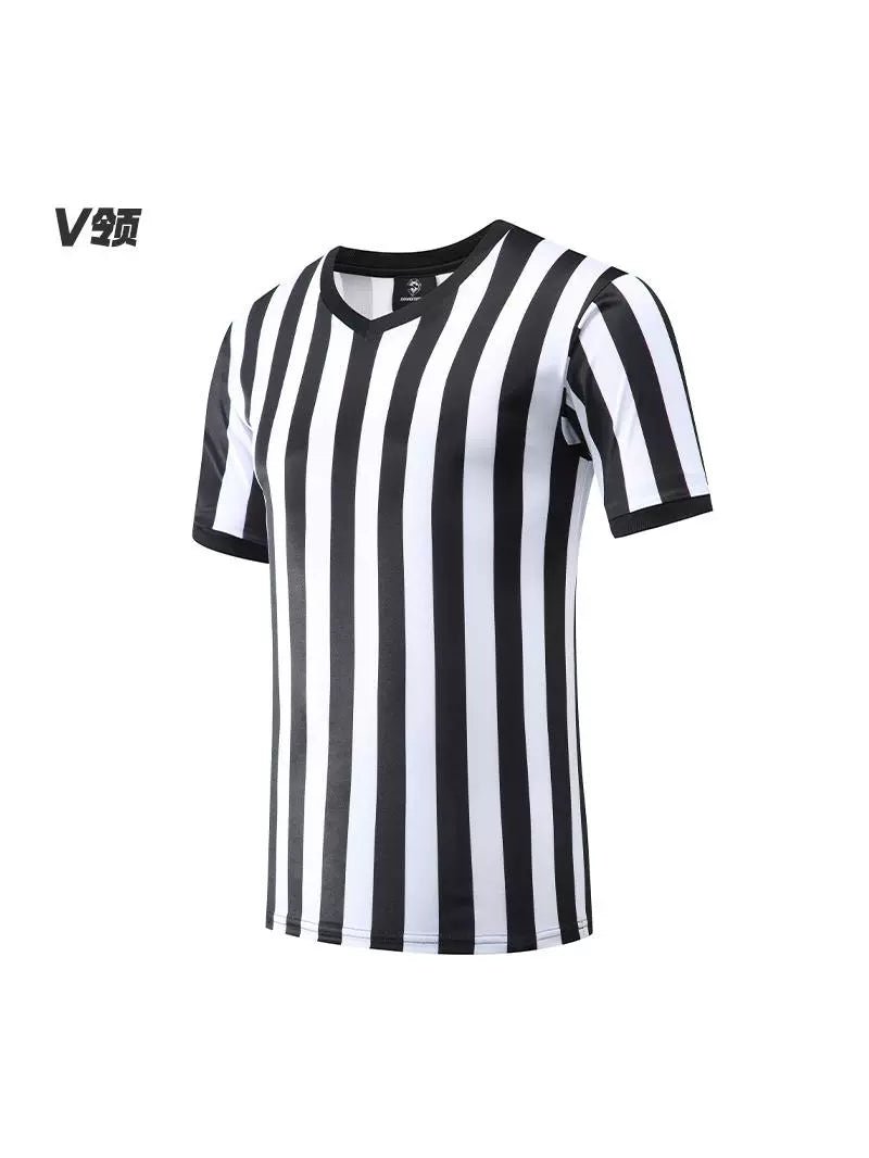 Football Light Board Referee Clothing Tops Basketball Referee Equipment Black and White Stripes Referee Clothing Men's Printing Number - WILKYs