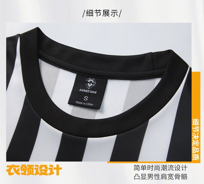 Football Light Board Referee Clothing Tops Basketball Referee Equipment Black and White Stripes Referee Clothing Men's Printing Number - WILKYs