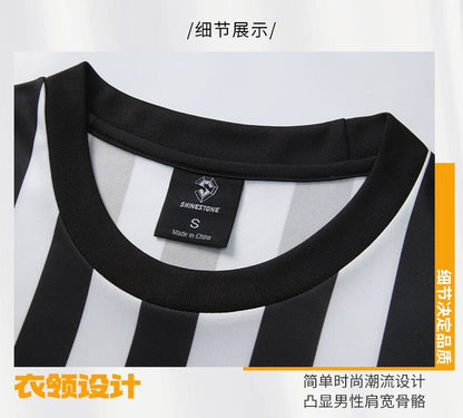 Football Light Board Referee Clothing Tops Basketball Referee Equipment Black and White Stripes Referee Clothing Men's Printing Number - WILKYs
