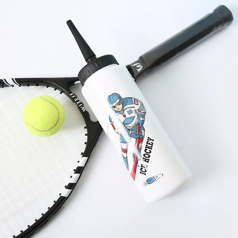 Free 1000ML Ice Hockey Water Bottle Portable Large Capacity Football Lacrosse Bottle Classic Extended Tip Design Sports Gear - WILKYs