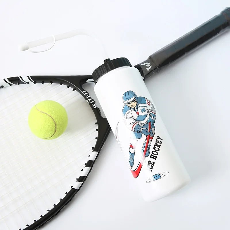 Free 1000ML Ice Hockey Water Bottle Portable Large Capacity Football Lacrosse Bottle Classic Extended Tip Design Sports Gear - WILKYs