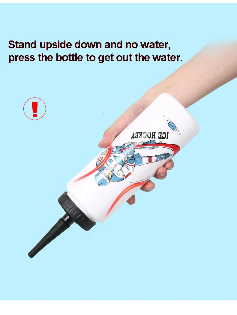 Free 1000ML Ice Hockey Water Bottle Portable Large Capacity Football Lacrosse Bottle Classic Extended Tip Design Sports Gear - WILKYs