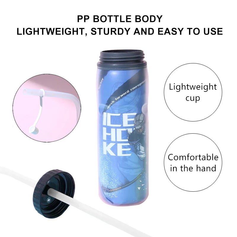 Free 1000ML Ice Hockey Water Bottle Portable Large Capacity Football Lacrosse Bottle Classic Extended Tip Design Sports Gear - WILKYs