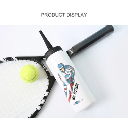 Free 1000ML Ice Hockey Water Bottle Portable Large Capacity Football Lacrosse Bottle Classic Extended Tip Design Sports Gear - WILKYs
