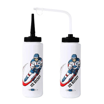 Free 1000ML Ice Hockey Water Bottle Portable Large Capacity Football Lacrosse Bottle Classic Extended Tip Design Sports Gear - WILKYs
