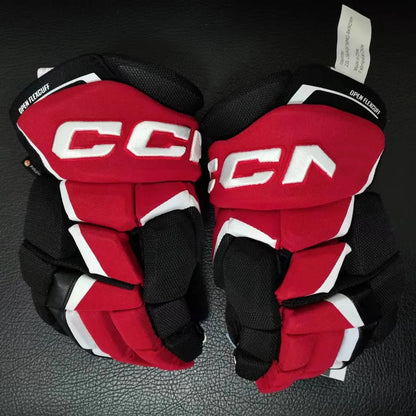 FT6 PRO Glove For Hockey Sticks Player Size 13 14" Senior Black Red Outdoor Rollor Hockey Training Gloves - WILKYs