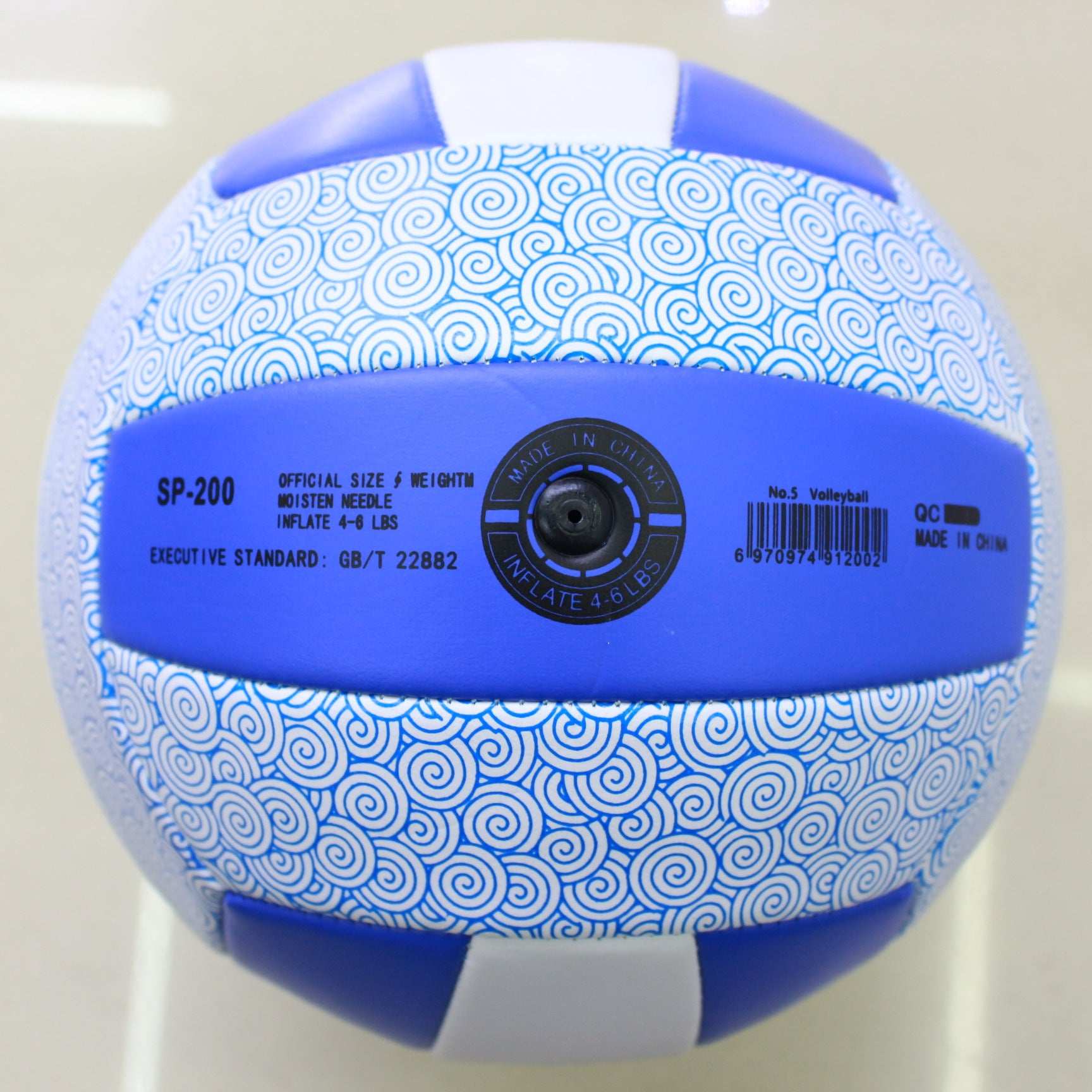 Genuine No. 5 Volleyball Blue and White Porcelain High - foaming Volleyball - WILKYs