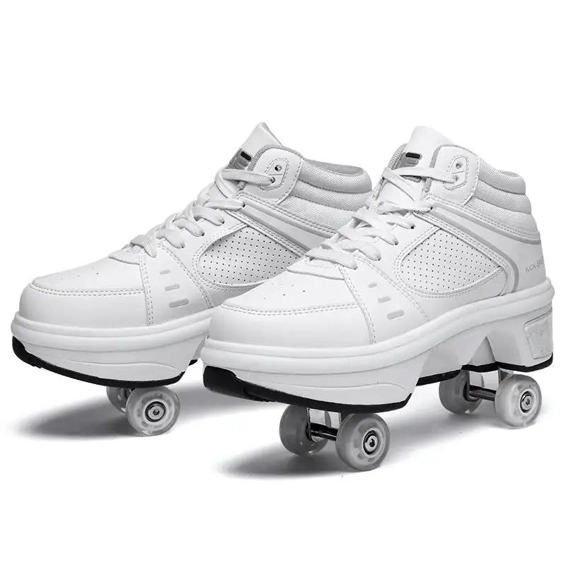 Good Product Dual - purpose Roller Skates, Deformed Shoes, Double Row Roller Skates - WILKYs