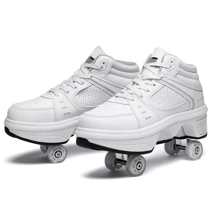 Good Product Dual - purpose Roller Skates, Deformed Shoes, Double Row Roller Skates - WILKYs
