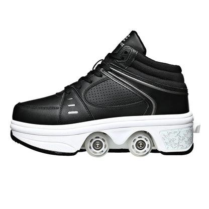 Good Product Dual - purpose Roller Skates, Deformed Shoes, Double Row Roller Skates - WILKYs