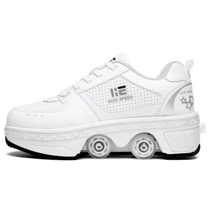 Good Product Dual - purpose Roller Skates, Deformed Shoes, Double Row Roller Skates - WILKYs