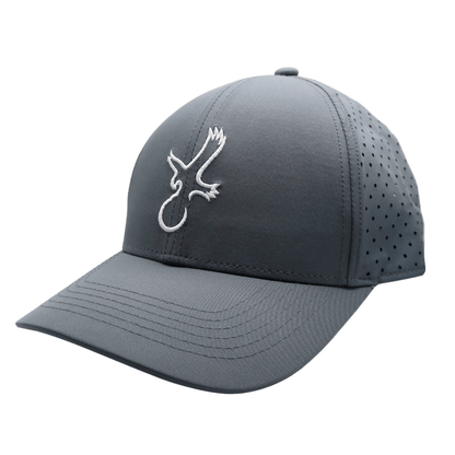 Grey/White Eagle Performance Hat - WILKYs