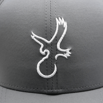 Grey/White Eagle Performance Hat - WILKYs