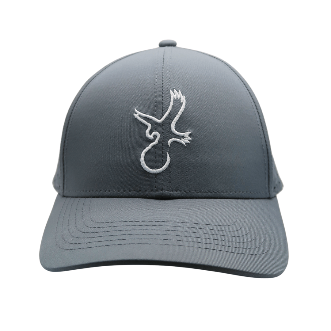 Grey/White Eagle Performance Hat - WILKYs