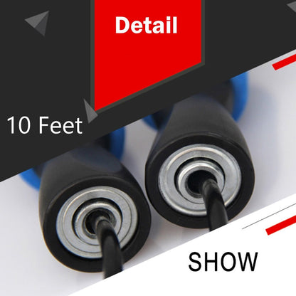 Gym Aerobic Exercise Boxing Skipping Jump Rope Adjustable Bearing Speed Fitness Bearing Jump Rope Tangle - Free Jumping Rope Speed Equipments Skipping Adjustable Skipping Rope - WILKYs