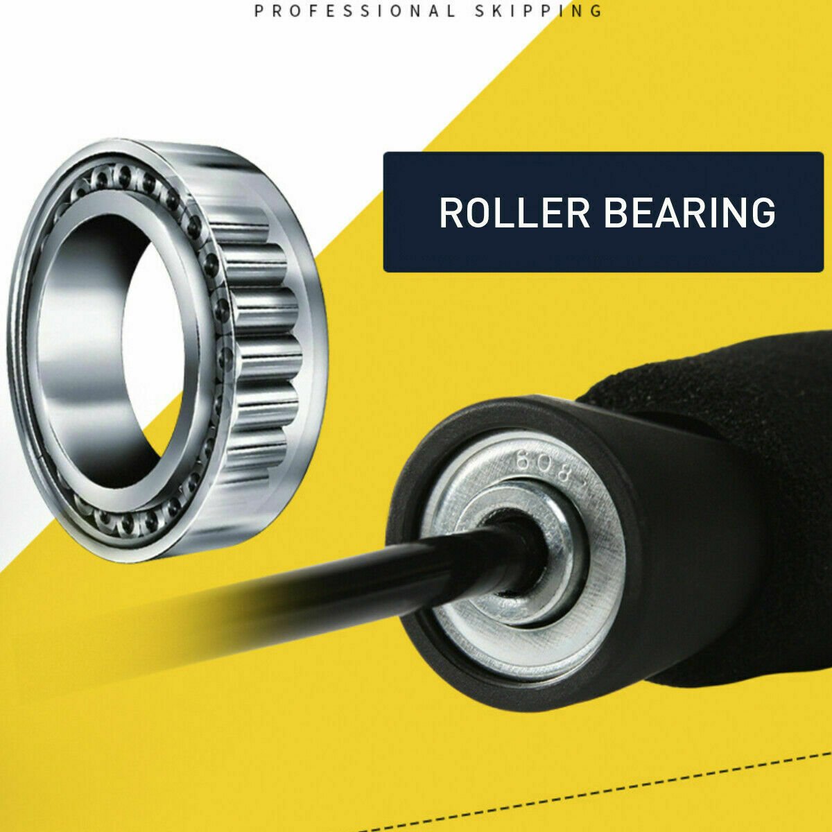 Gym Aerobic Exercise Boxing Skipping Jump Rope Adjustable Bearing Speed Fitness Bearing Jump Rope Tangle - Free Jumping Rope Speed Equipments Skipping Adjustable Skipping Rope - WILKYs