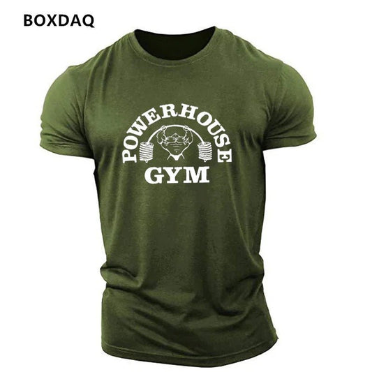 Gym Weightlifting Sports Men's T-Shirts Summer Short Sleeve Fitness Sports Male T Shirt O - Neck Casual Loose Tops 6XL Plus Size - WILKYs