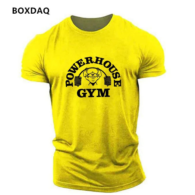 Gym Weightlifting Sports Men's T-Shirts Summer Short Sleeve Fitness Sports Male T Shirt O - Neck Casual Loose Tops 6XL Plus Size - WILKYs