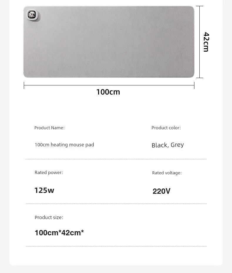 Heating Hand Warming in Winter Large Size Waterproof Mouse Pad - WILKYs