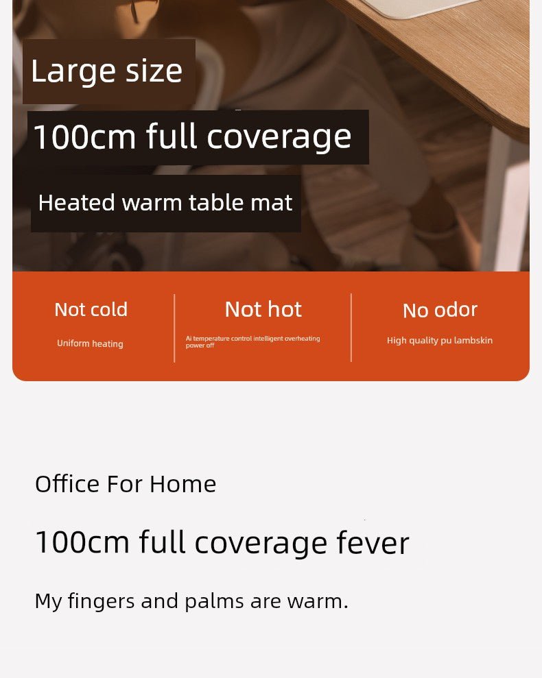 Heating Hand Warming in Winter Large Size Waterproof Mouse Pad - WILKYs