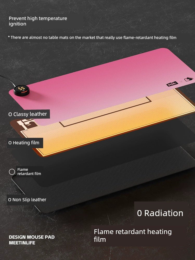 Heating Table Mat Mouse Pad Oversized Heating Table Heating Mat Office Computer Table Top Desk Hand Warmer Mat Winter - WILKYs