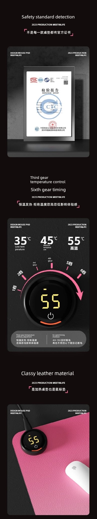 Heating Table Mat Mouse Pad Oversized Heating Table Heating Mat Office Computer Table Top Desk Hand Warmer Mat Winter - WILKYs