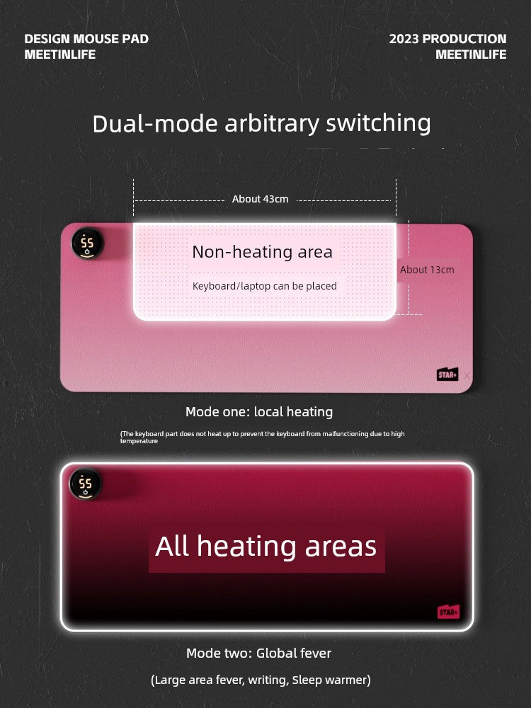 Heating Table Mat Mouse Pad Oversized Heating Table Heating Mat Office Computer Table Top Desk Hand Warmer Mat Winter - WILKYs