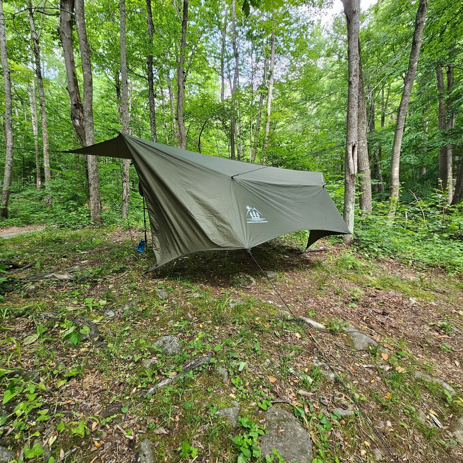 Hideaway 12' Hammock Rain Tarp – Full Coverage, Ultralight Shelter - WILKYs