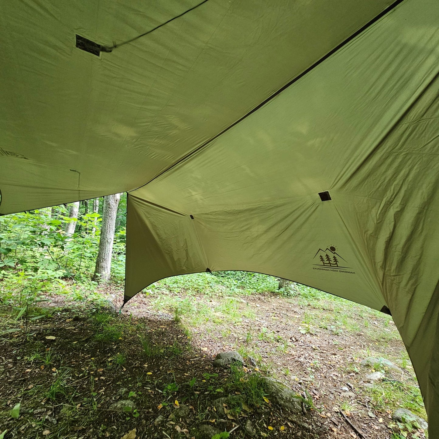 Hideaway 12' Hammock Rain Tarp – Full Coverage, Ultralight Shelter - WILKYs