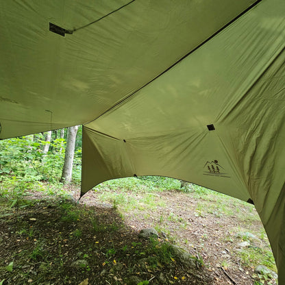 Hideaway 12' Hammock Rain Tarp – Full Coverage, Ultralight Shelter - WILKYs